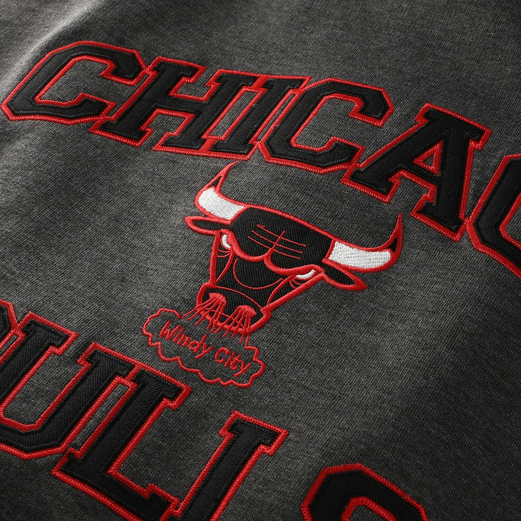 Chicago Bulls Hardwood Classics Big & Tall Crewneck Sweatshirt - Heather Charcoal | Mitchell & Ness outlet
