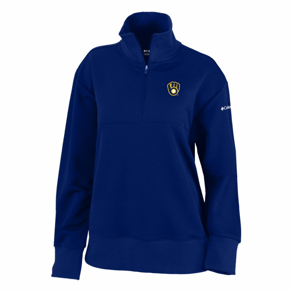 Milwaukee Brewers Women's Birchwood Hills Quarter-Zip Pullover - Navy | Columbia