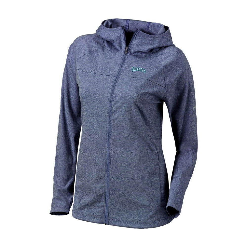 Seattle Mariners Women's Half Shot Full-Zip Hoodie - Navy | Columbia