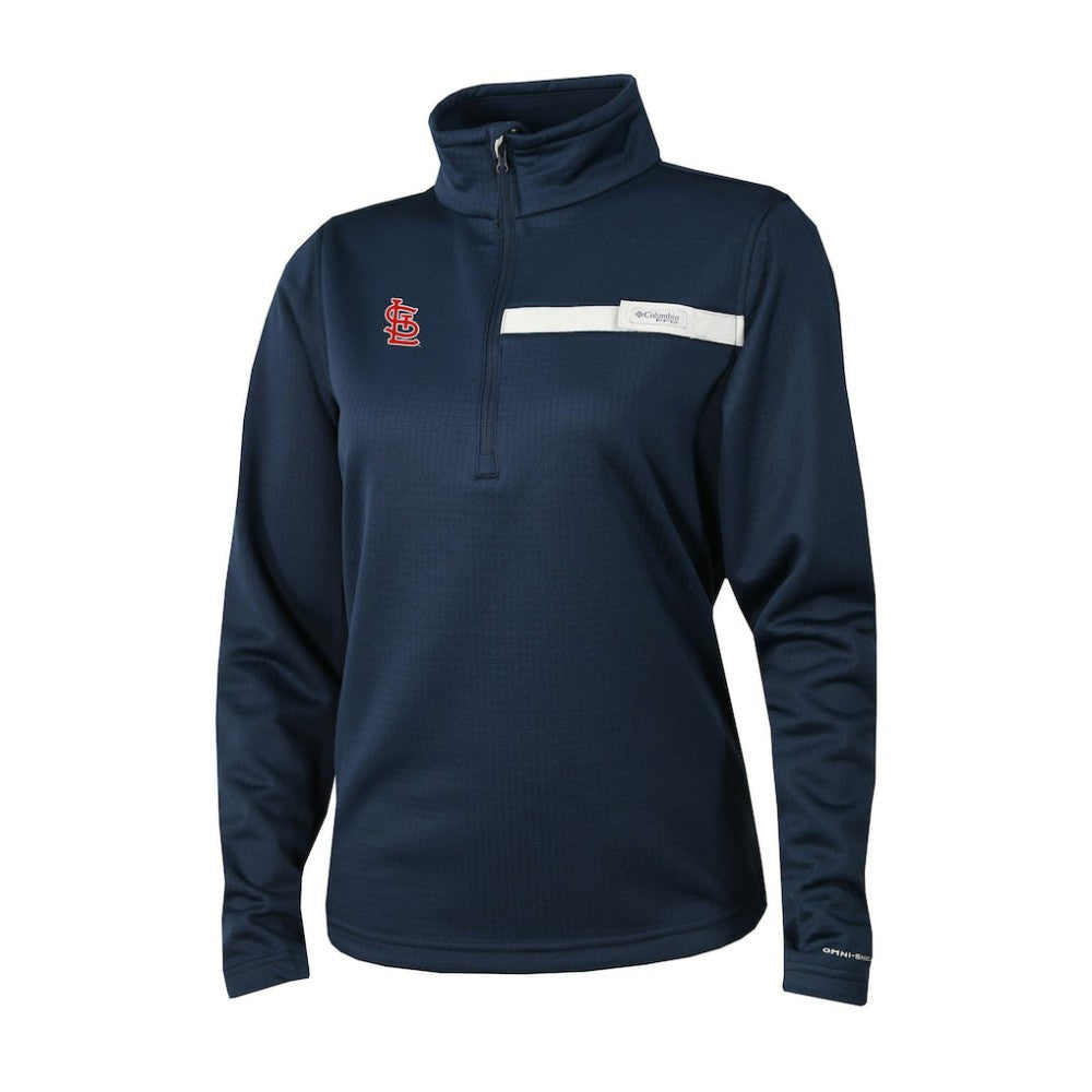 St. Louis Cardinals Women's Skiff Guide Fleece Half-Zip Pullover Jacket - Navy | Columbia