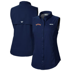 Houston Astros Women's Tamiami Sleeveless Shirt - Navy | Columbia