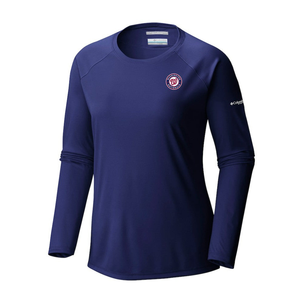 Washington Nationals Tidal Tee II Long Sleeve T-Shirt - Navy | Columbia