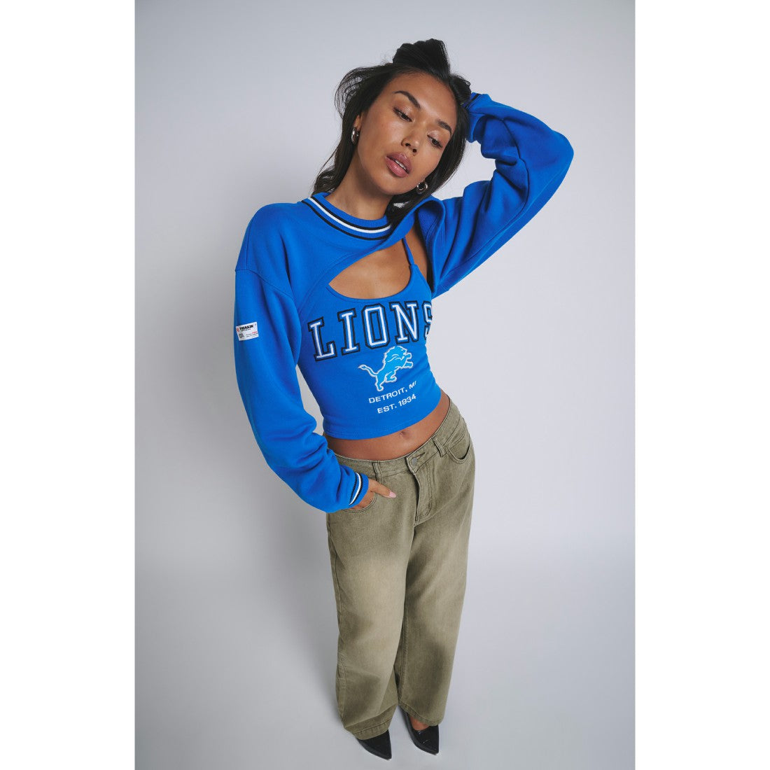 NFL Detroit Lions Off Season Women's Fleece Shrug Cami