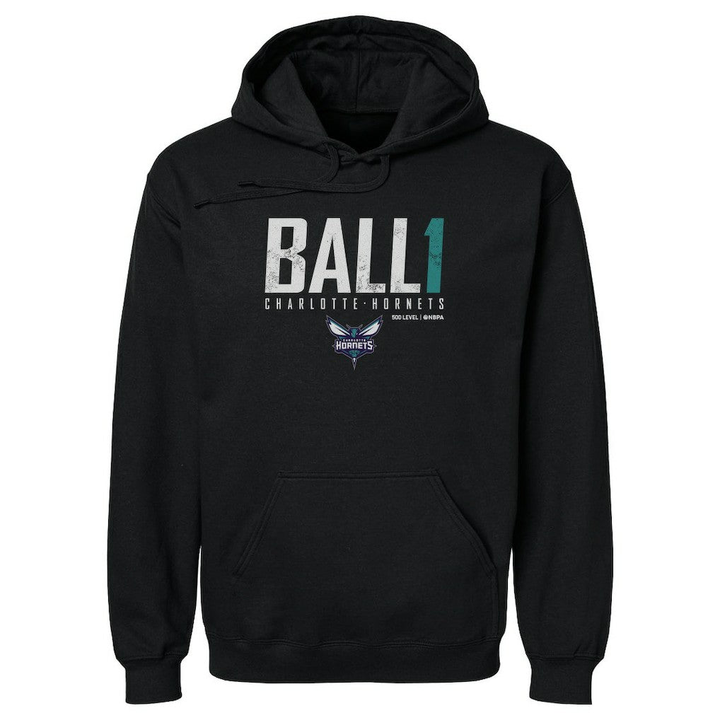 LaMelo Ball Charlotte Hornets 500 Level Elite Pullover Hoodie - Black shop
