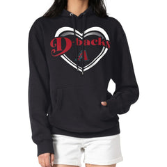 Arizona Diamondbacks G-III 4Her by Carl Banks Women's Double Heart Fleece Pullover Hoodie - Black