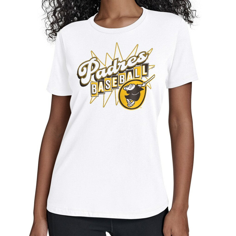 San Diego Padres Starter Women's Drive-In T-Shirt - White