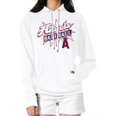 Los Angeles Angels Starter Women's Drive-In Pullover Hoodie - White