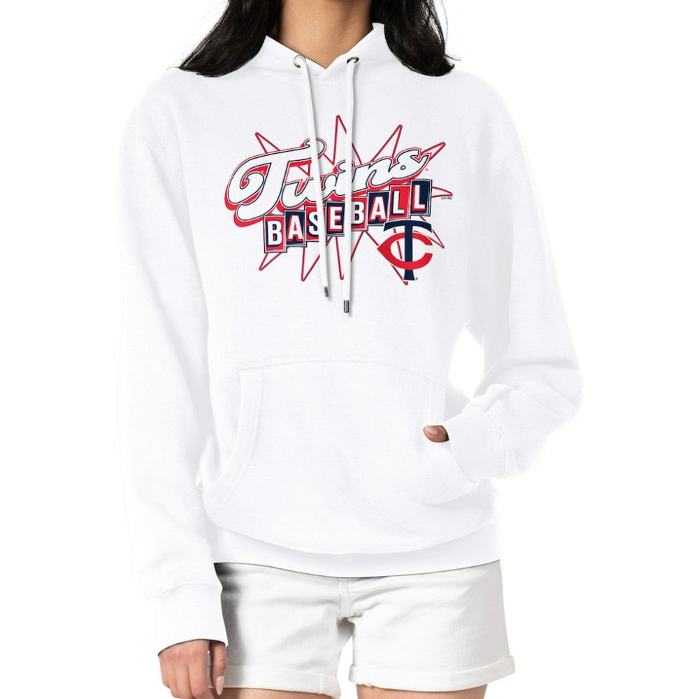 Minnesota Twins Starter Women's Drive-In Pullover Hoodie - White