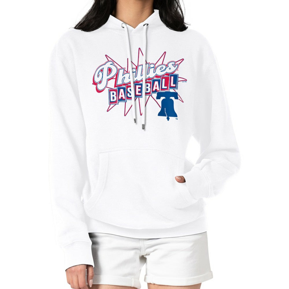 Philadelphia Phillies Starter Women's Drive-In Pullover Hoodie - White