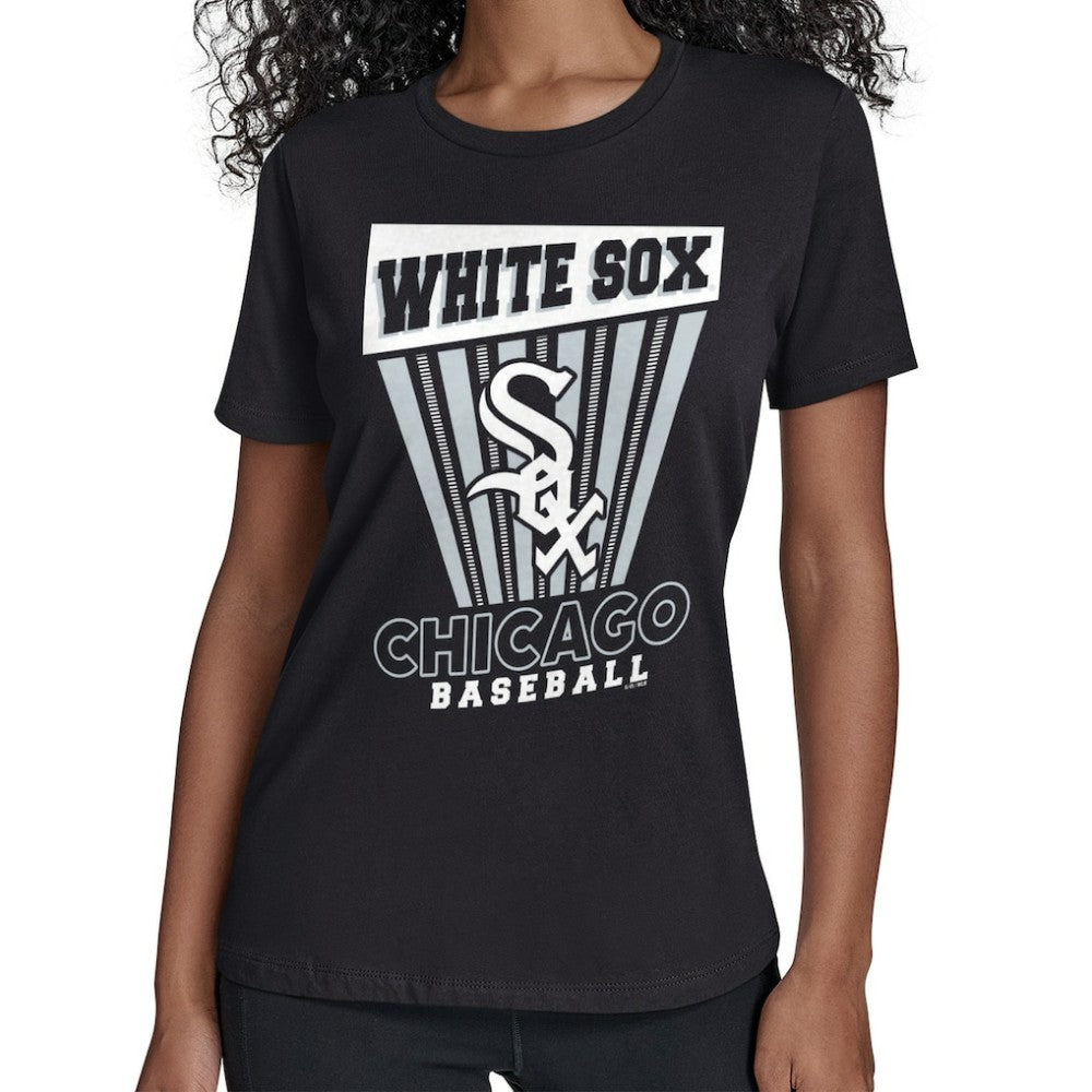 Chicago White Sox Starter Women's Poster Print T-Shirt - Black