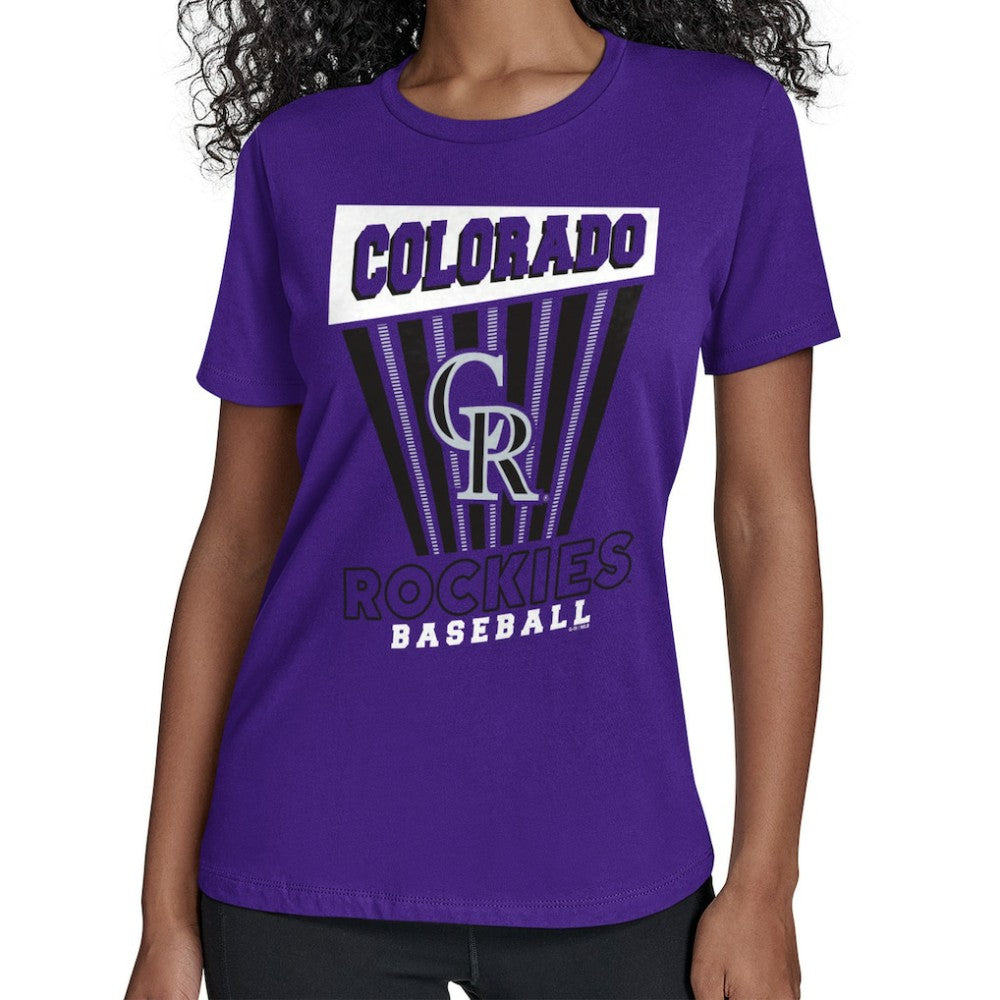 Colorado Rockies Starter Women's Poster Print T-Shirt - Purple
