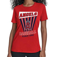 Los Angeles Angels Starter Women's Poster Print T-Shirt - Red