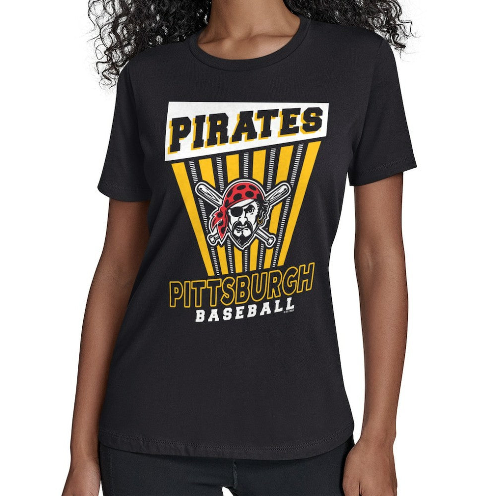 Pittsburgh Pirates Starter Women's Poster Print T-Shirt - Black