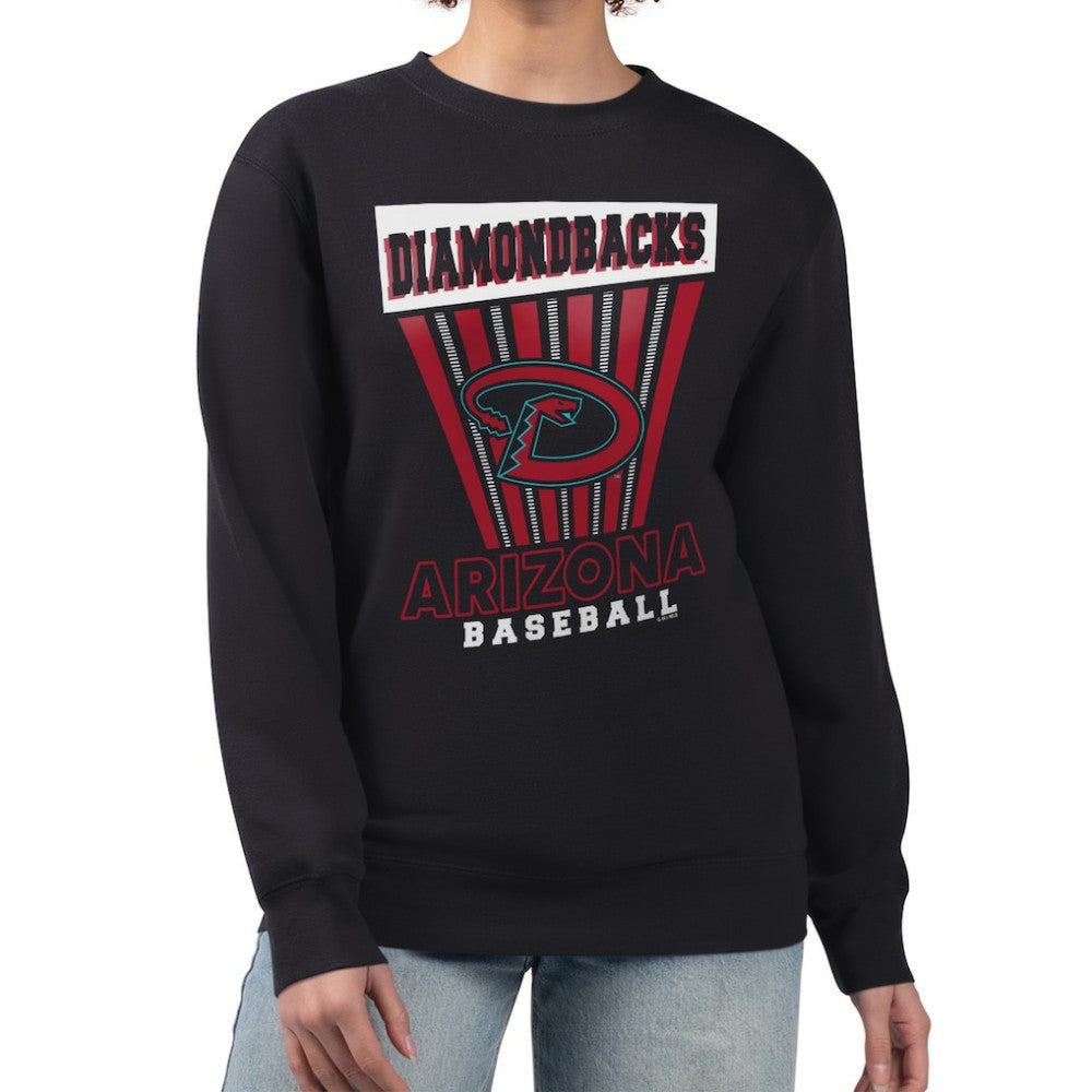 Arizona Diamondbacks Starter Women's Poster Print Pullover Sweatshirt - Black