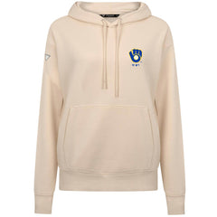Milwaukee Brewers Levelwear Women's Cooperstown Collection Adorn Core Logo Pullover Hoodie - Khaki