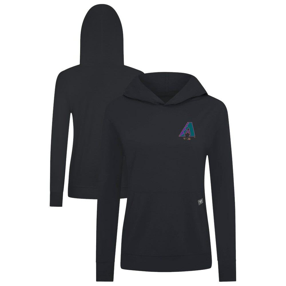 Arizona Diamondbacks Levelwear Women's Cooperstown Collection Relay Core Logo Pullover Hoodie - Black