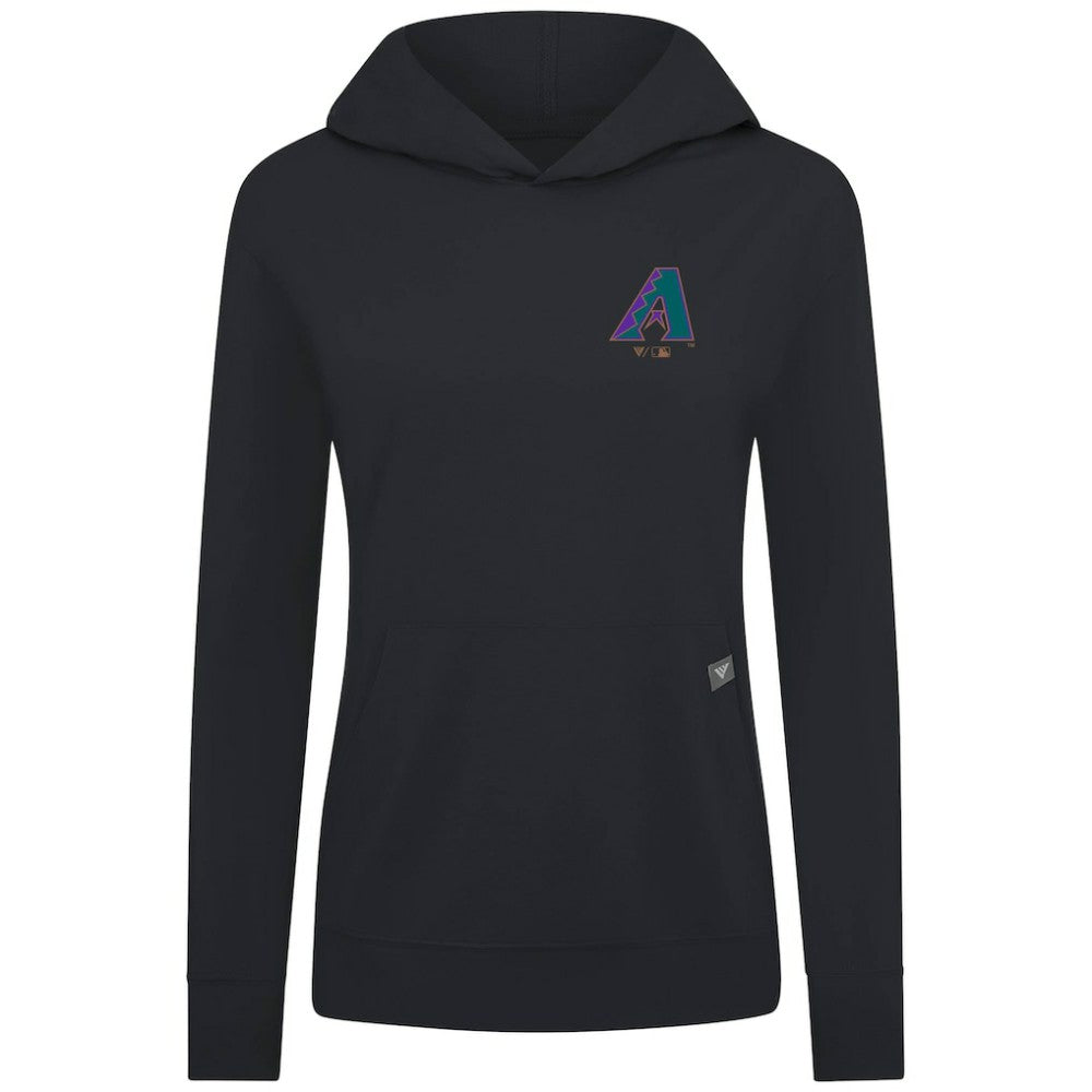 Arizona Diamondbacks Levelwear Women's Cooperstown Collection Relay Core Logo Pullover Hoodie - Black