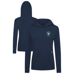 Milwaukee Brewers Levelwear Women's Cooperstown Collection Relay Core Logo Pullover Hoodie - Navy