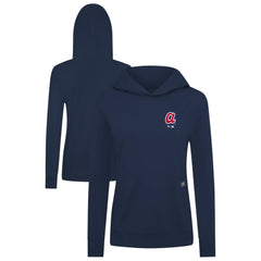 Atlanta Braves Levelwear Women's Cooperstown Collection Relay Core Logo Pullover Hoodie - Navy