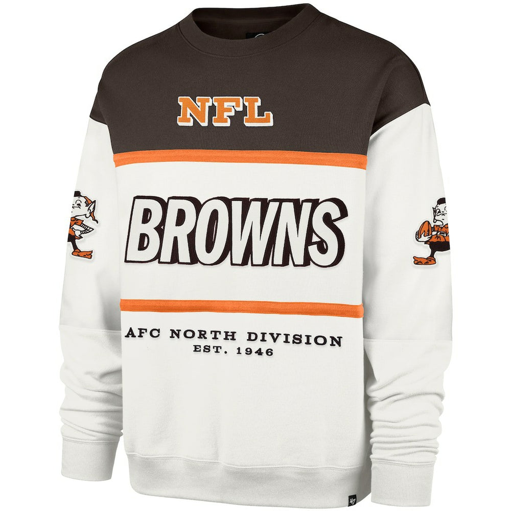 NFL Cleveland Browns '47 Throwback Breeze Maximalist Sweatshirt