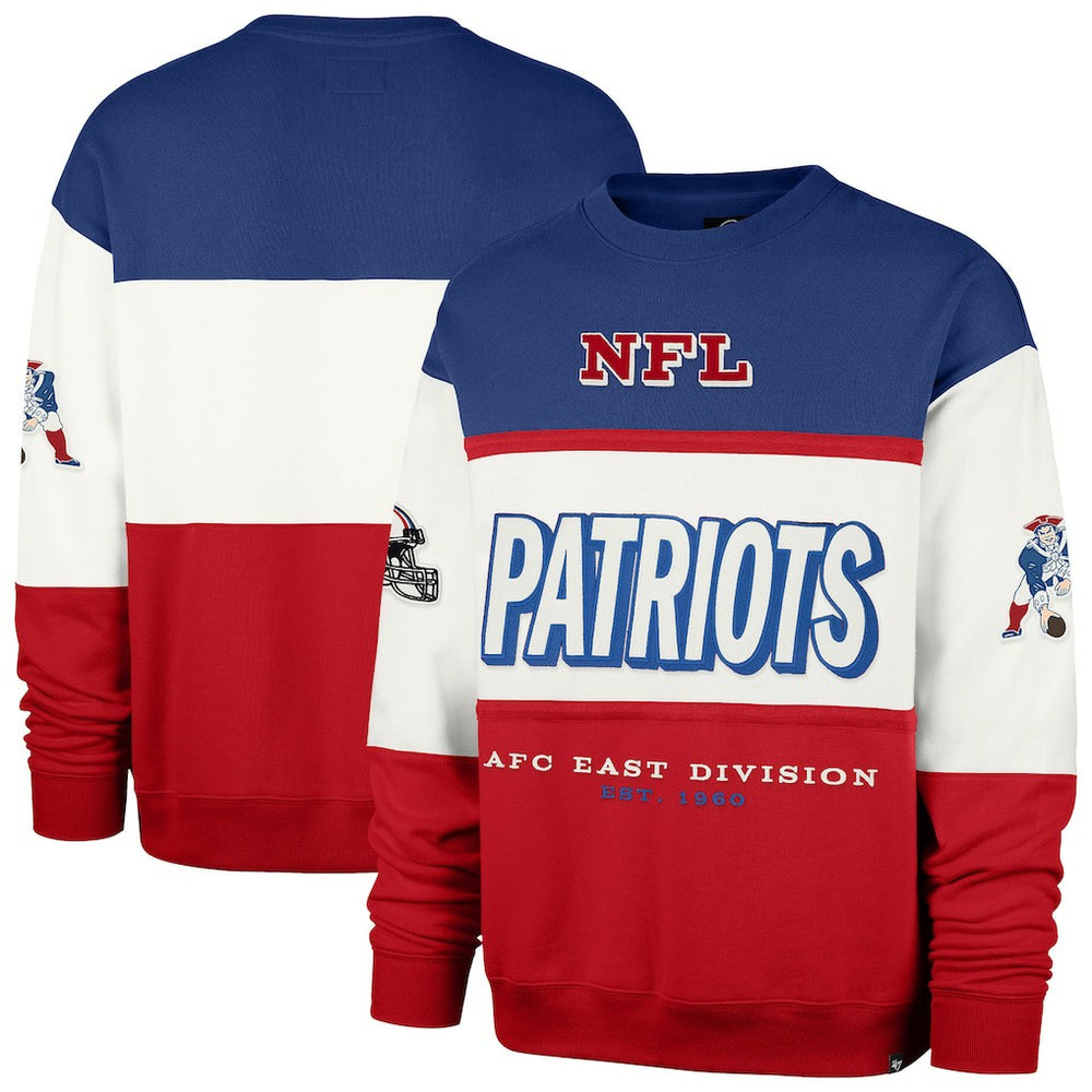 NFL New England Patriots '47 Throwback Breeze Maximalist Sweatshirt