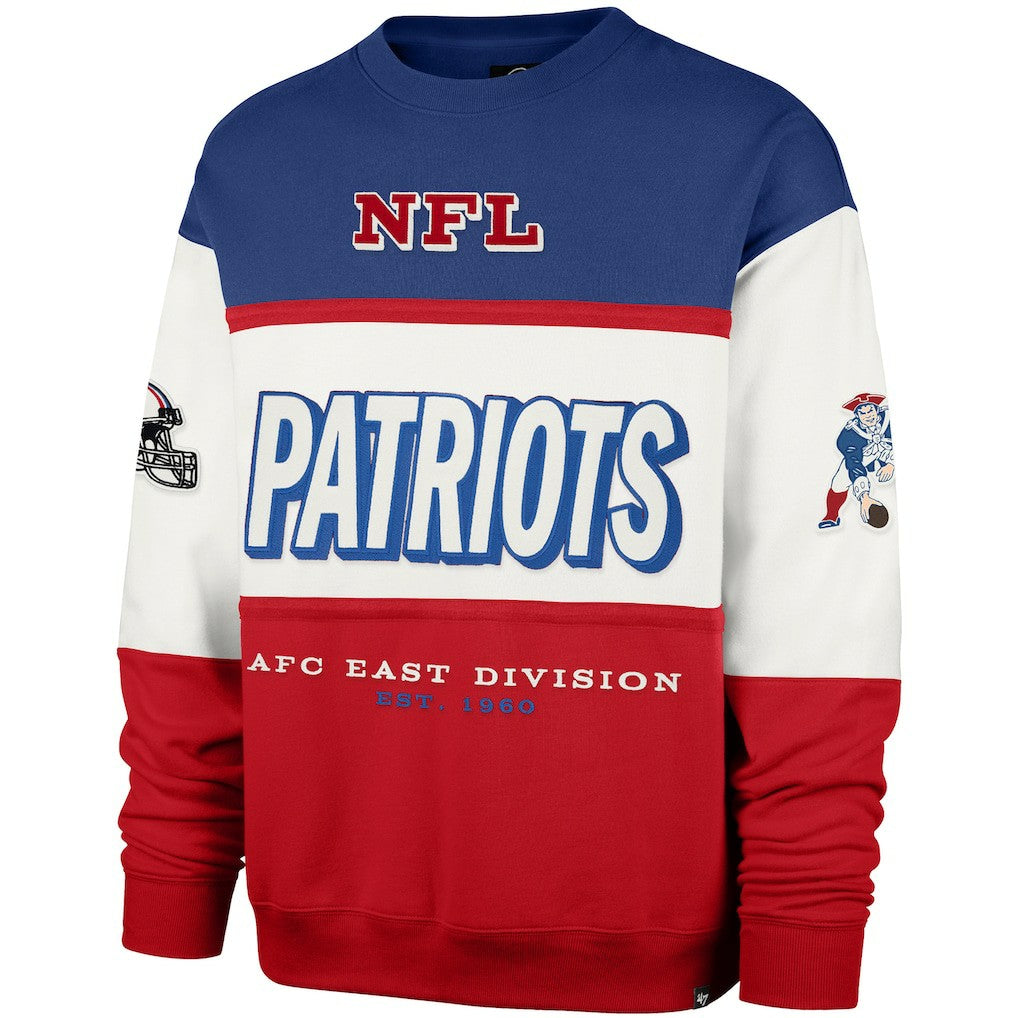 NFL New England Patriots '47 Throwback Breeze Maximalist Sweatshirt