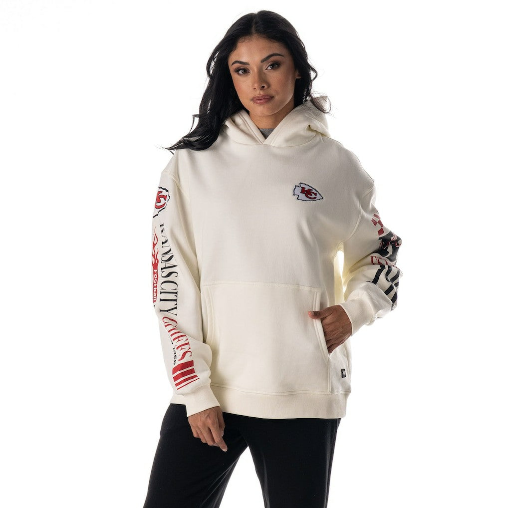 NFL Kansas City Chiefs The Wild Collective Unisex Stacked Graphic Sleeve Fleece Hoodie