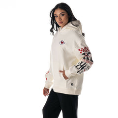 NFL Kansas City Chiefs The Wild Collective Unisex Stacked Graphic Sleeve Fleece Hoodie