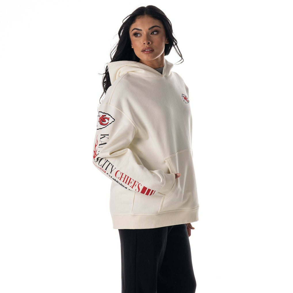 NFL Kansas City Chiefs The Wild Collective Unisex Stacked Graphic Sleeve Fleece Hoodie