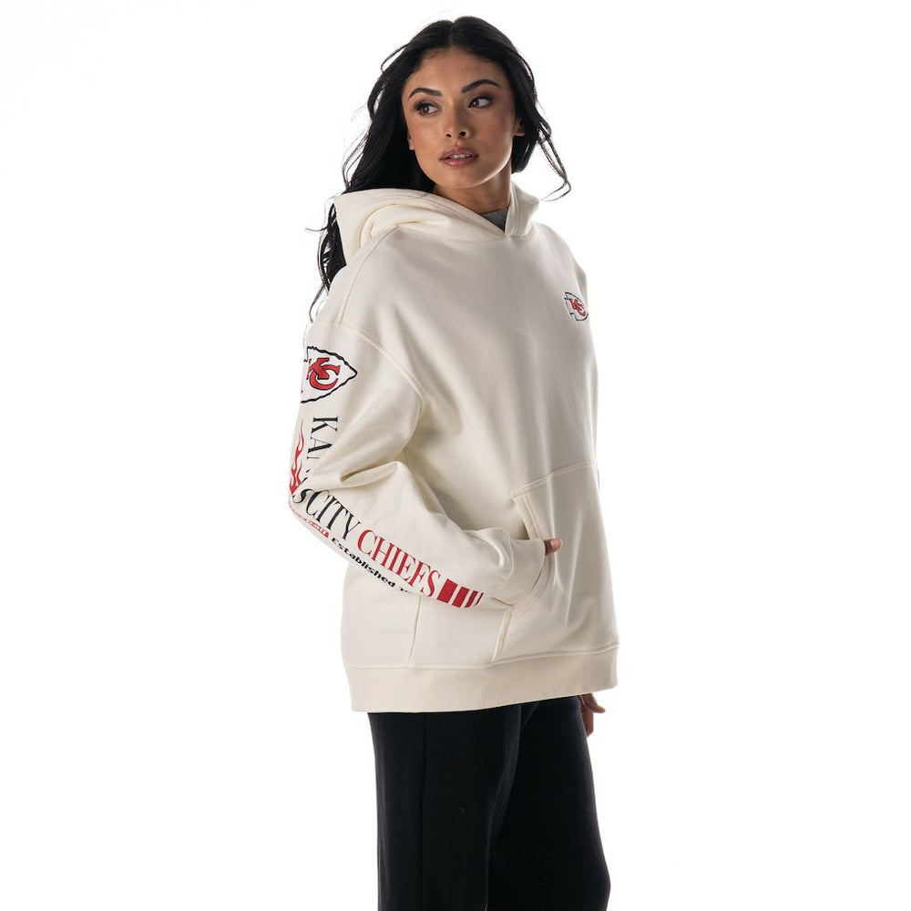 NFL Kansas City Chiefs The Wild Collective Unisex Stacked Graphic Sleeve Fleece Hoodie