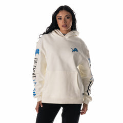 NFL Detroit Lions The Wild Collective Unisex Stacked Graphic Sleeve Fleece Hoodie