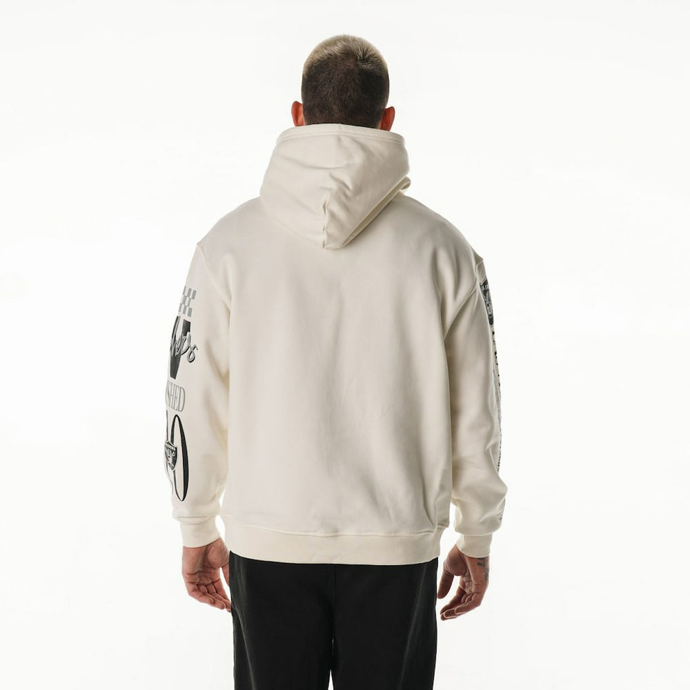 NFL Las Vegas Raiders The Wild Collective Unisex Stacked Graphic Sleeve Fleece Hoodie