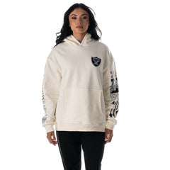 NFL Las Vegas Raiders The Wild Collective Unisex Stacked Graphic Sleeve Fleece Hoodie