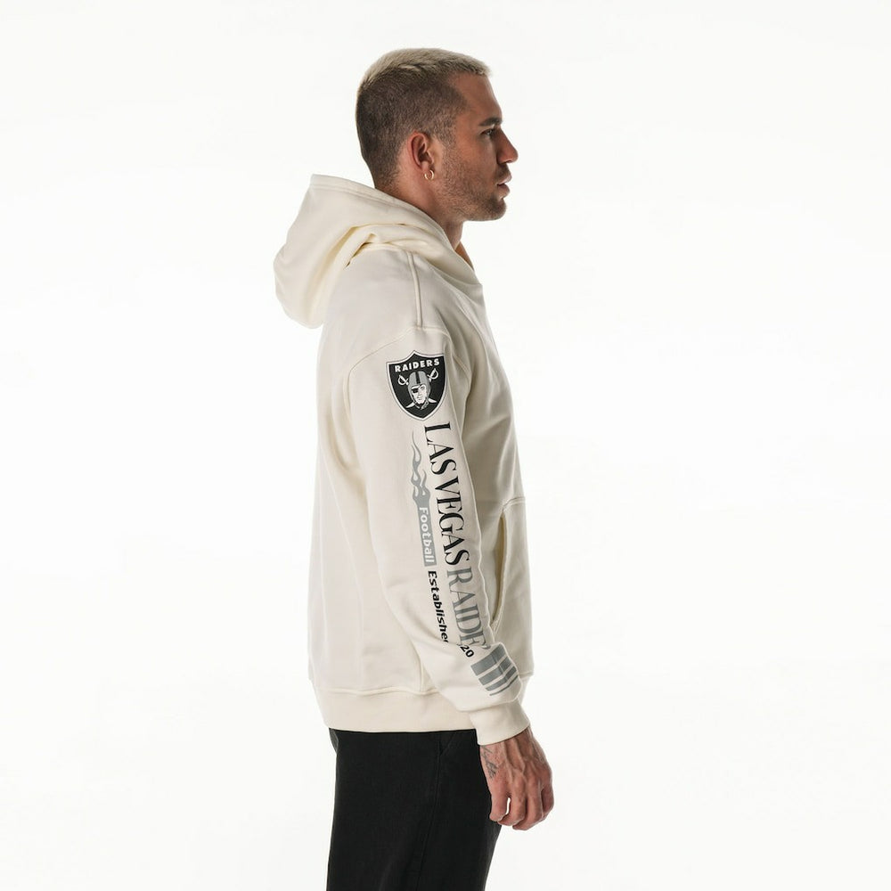 NFL Las Vegas Raiders The Wild Collective Unisex Stacked Graphic Sleeve Fleece Hoodie