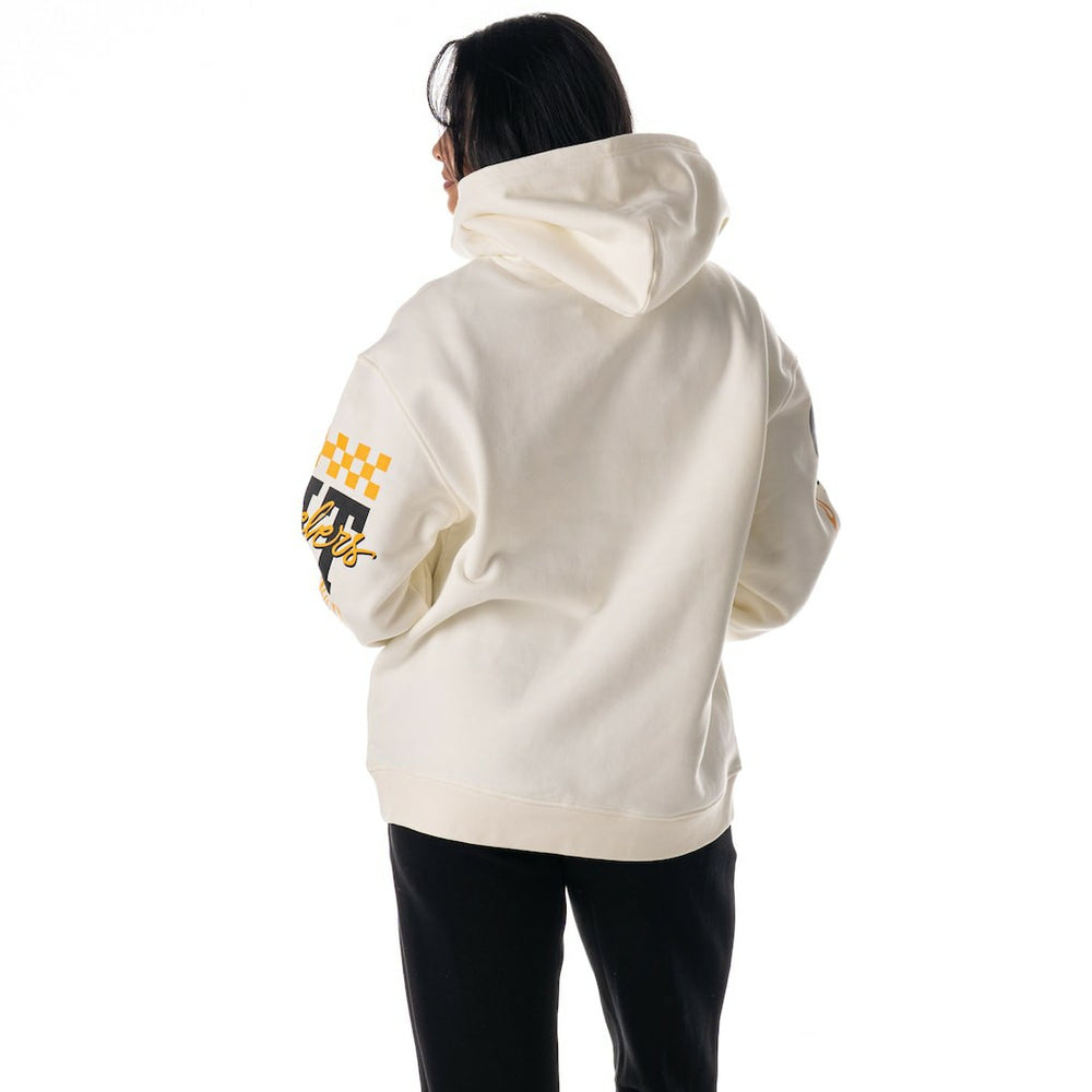 NFL Pittsburgh Steelers The Wild Collective Unisex Stacked Graphic Sleeve Fleece Hoodie