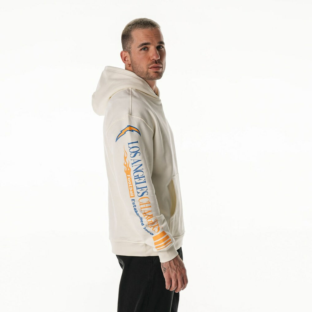 NFL Los Angeles Chargers The Wild Collective Unisex Stacked Graphic Sleeve Fleece Hoodie