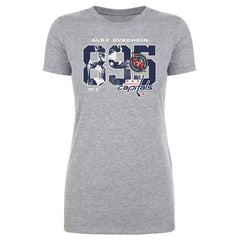 Alexander Ovechkin Washington Capitals 500 Level Women's NHL All-Time Leading Goal Scorer Overlay T-Shirt
