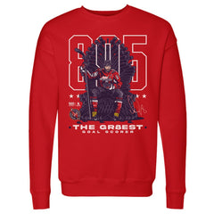 Alexander Ovechkin Washington Capitals 500 Level NHL All-Time Leading Goal Scorer Throne Pullover Sweatshirt