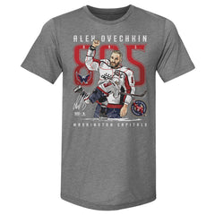 Alexander Ovechkin Washington Capitals 500 Level NHL All-Time Leading Goal Scorer Tri-Blend The Shot T-Shirt