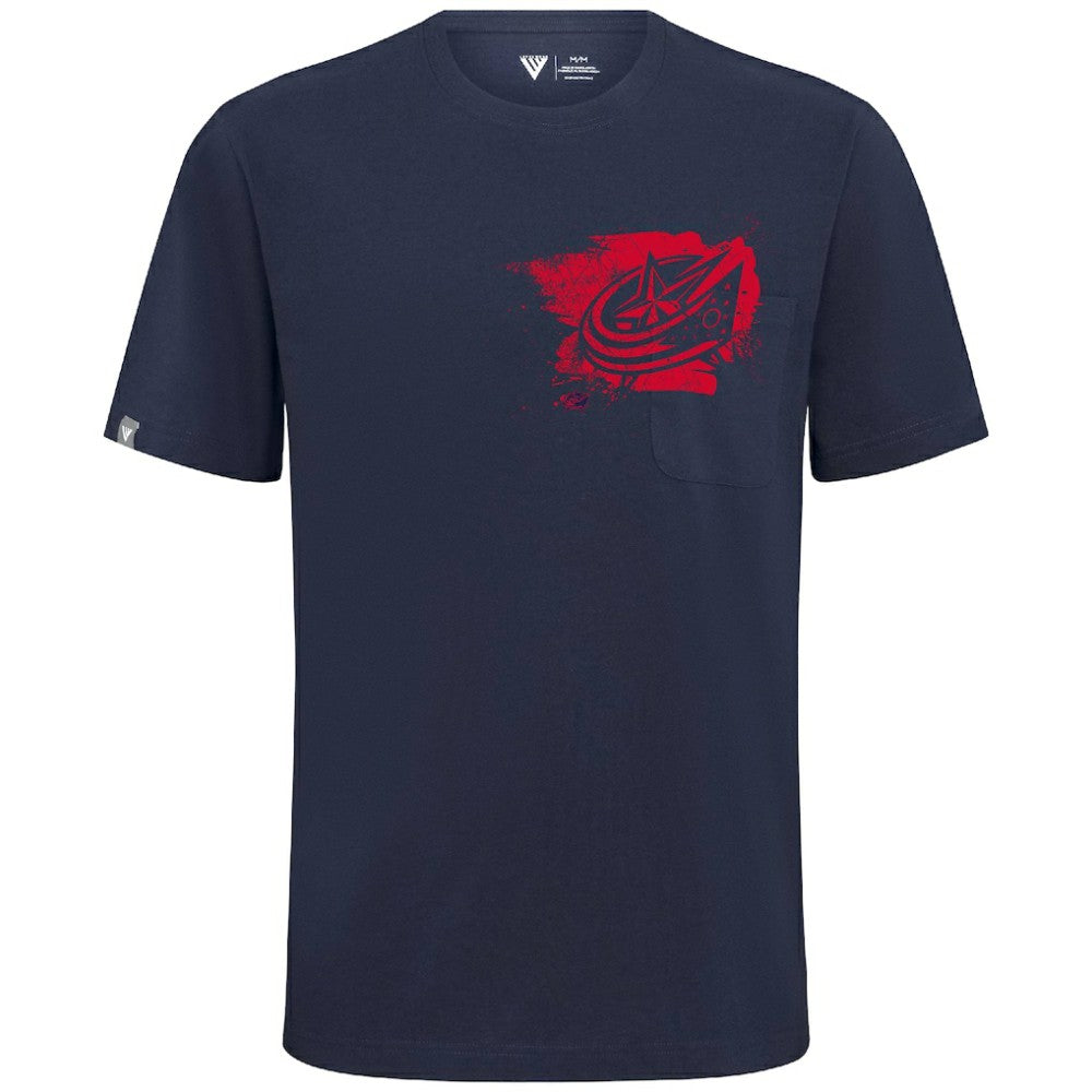 Columbus Blue Jackets Levelwear Focal Blasted T-Shirt