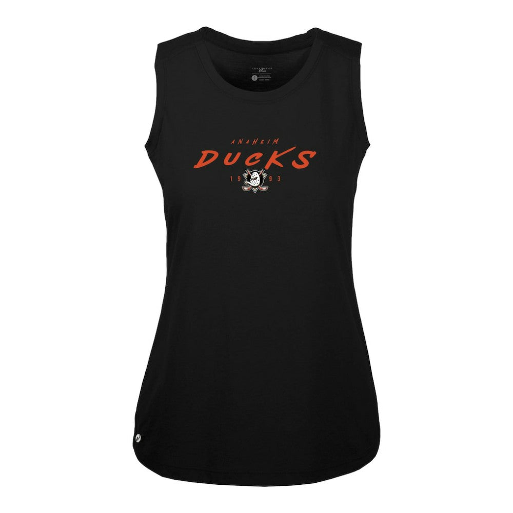 Anaheim Ducks Levelwear Women's Macy Scratched Tank Top