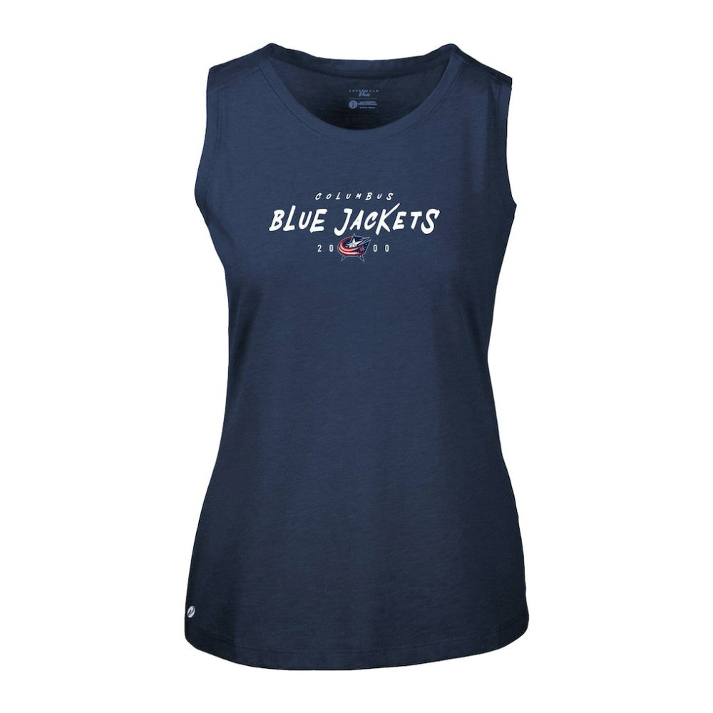 Columbus Blue Jackets Levelwear Women's Macy Scratched Tank Top