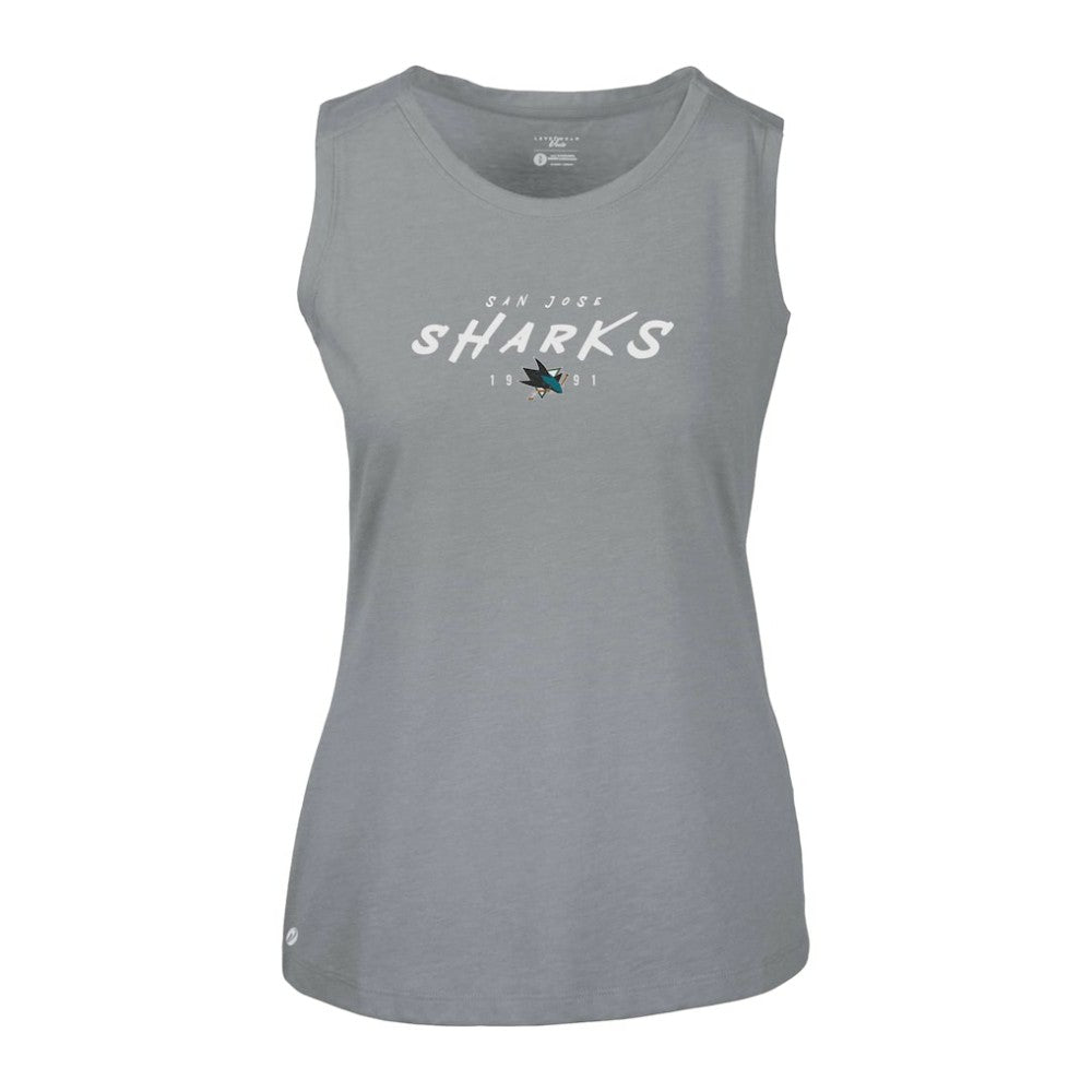 San Jose Sharks Levelwear Women's Macy Scratched Tank Top