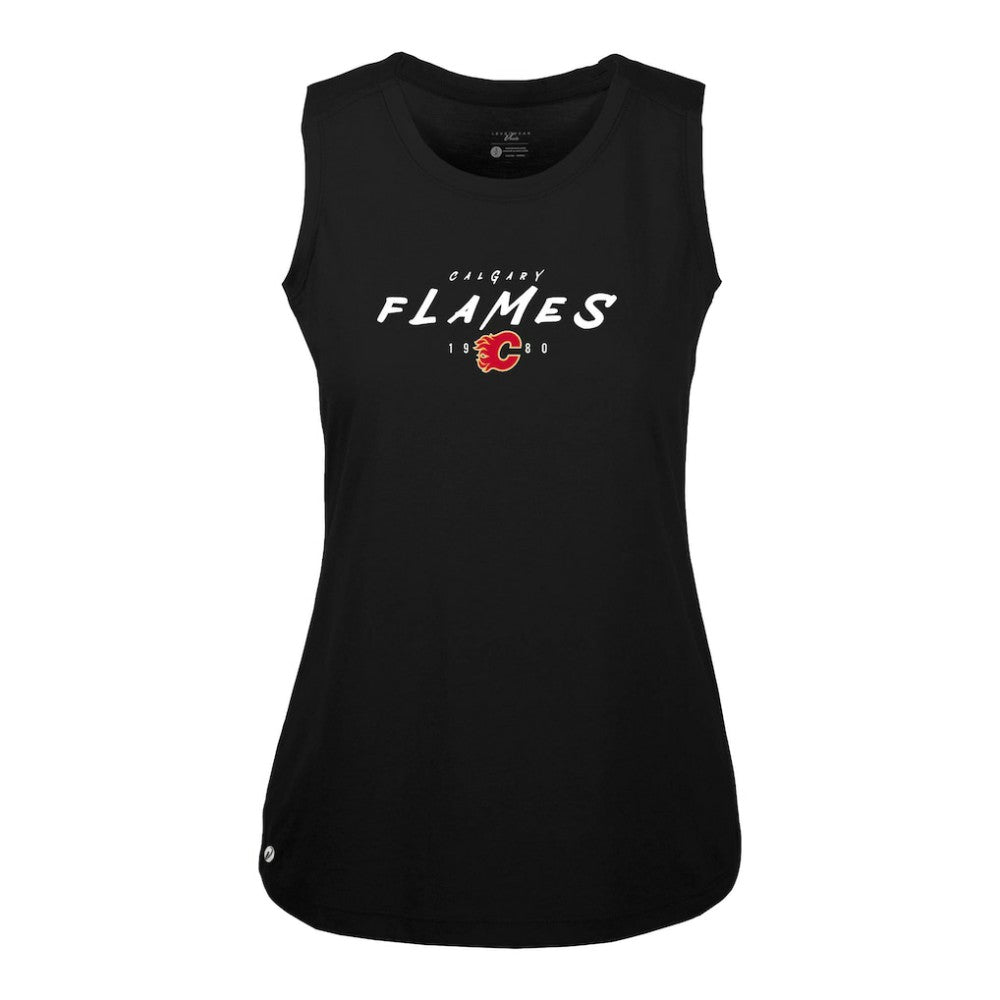 Calgary Flames Levelwear Women's Macy Scratched Tank Top