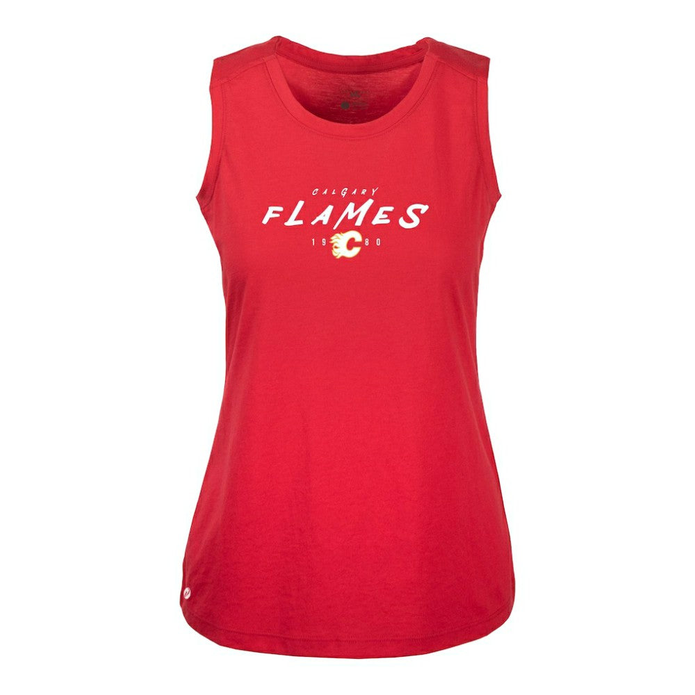 Calgary Flames Levelwear Women's Macy Scratched Tank Top