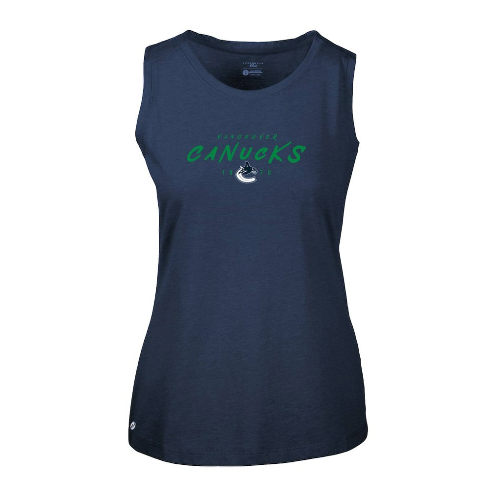 Vancouver Canucks Levelwear Women's Macy Scratched Tank Top
