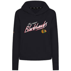 Chicago Blackhawks Levelwear Women's Sweet Sizzle Tri-Blend Cropped Pullover Hoodie