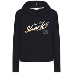 San Jose Sharks Levelwear Women's Sweet Sizzle Tri-Blend Cropped Pullover Hoodie