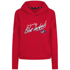 Columbus Blue Jackets Levelwear Women's Sweet Sizzle Tri-Blend Cropped Pullover Hoodie