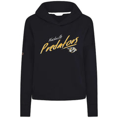 Nashville Predators Levelwear Women's Sweet Sizzle Tri-Blend Cropped Pullover Hoodie